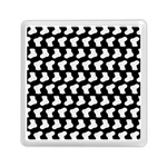 Black And White Cute Baby Socks Illustration Pattern Memory Card Reader (Square)  Front