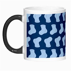 Blue Cute Baby Socks Illustration Pattern Morph Mugs by GardenOfOphir