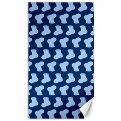 Blue Cute Baby Socks Illustration Pattern Canvas 40  X 72   by GardenOfOphir