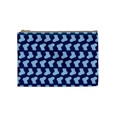 Blue Cute Baby Socks Illustration Pattern Cosmetic Bag (medium)  by GardenOfOphir