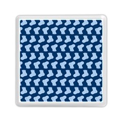 Blue Cute Baby Socks Illustration Pattern Memory Card Reader (square)  by GardenOfOphir