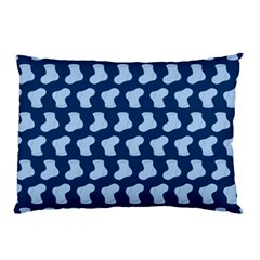 Blue Cute Baby Socks Illustration Pattern Pillow Cases (two Sides) by GardenOfOphir