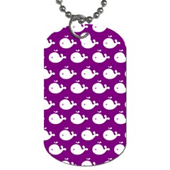 Cute Whale Illustration Pattern Dog Tag (two Sides) by GardenOfOphir