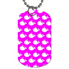 Cute Whale Illustration Pattern Dog Tag (one Side) by GardenOfOphir