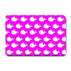 Cute Whale Illustration Pattern Small Doormat  by GardenOfOphir