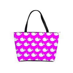 Cute Whale Illustration Pattern Shoulder Handbags by GardenOfOphir