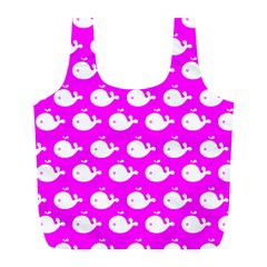 Cute Whale Illustration Pattern Full Print Recycle Bags (l)  by GardenOfOphir