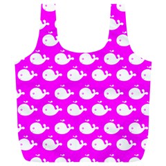 Cute Whale Illustration Pattern Full Print Recycle Bags (l)  by GardenOfOphir