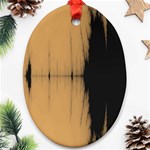 Sunset Black Ornament (Oval)  Front