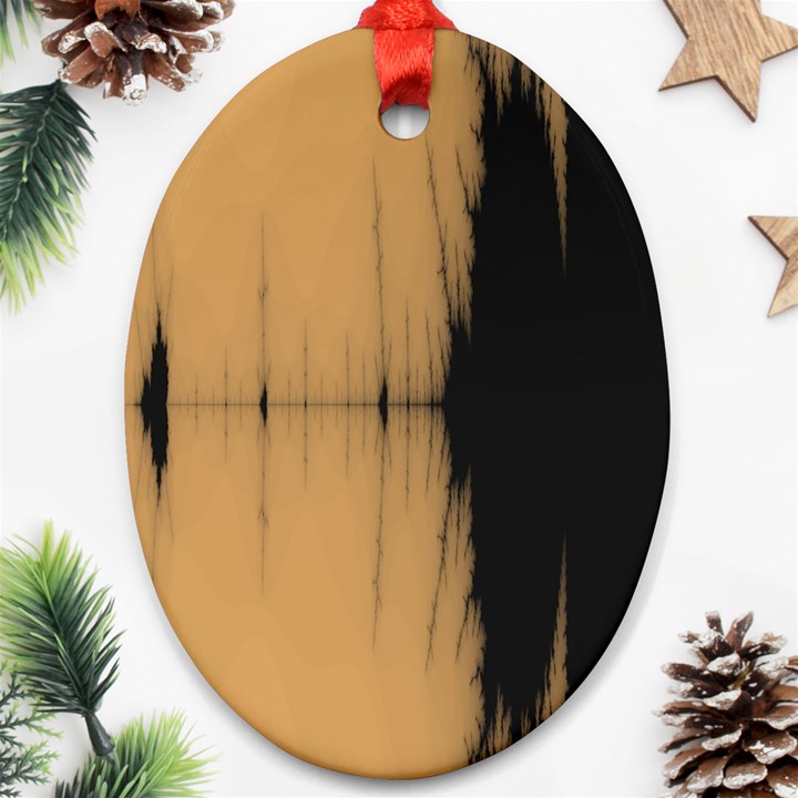 Sunset Black Ornament (Oval) 