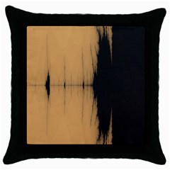 Sunset Black Throw Pillow Cases (black)