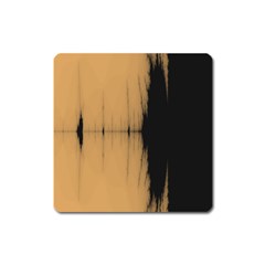 Sunset Black Square Magnet