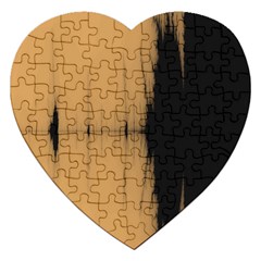 Sunset Black Jigsaw Puzzle (heart)