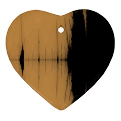 Sunset Black Heart Ornament (2 Sides) by digitaldivadesigns