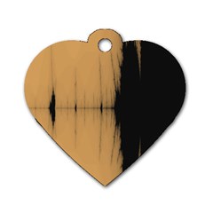 Sunset Black Dog Tag Heart (two Sides)