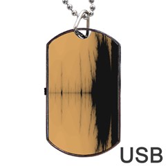 Sunset Black Dog Tag Usb Flash (one Side) by digitaldivadesigns