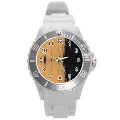 Sunset Black Round Plastic Sport Watch (l)