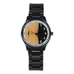 Sunset Black Stainless Steel Round Watches