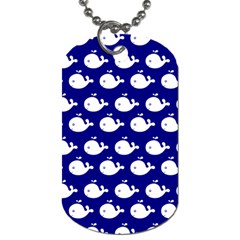 Cute Whale Illustration Pattern Dog Tag (one Side) by GardenOfOphir