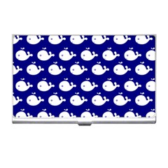 Cute Whale Illustration Pattern Business Card Holders by GardenOfOphir