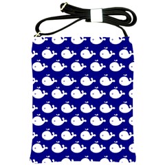 Cute Whale Illustration Pattern Shoulder Sling Bags by GardenOfOphir