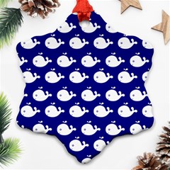 Cute Whale Illustration Pattern Ornament (snowflake) 