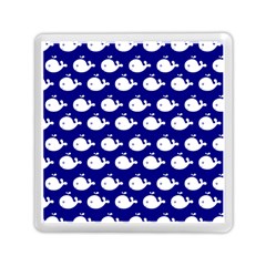 Cute Whale Illustration Pattern Memory Card Reader (square)  by GardenOfOphir