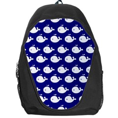 Cute Whale Illustration Pattern Backpack Bag by GardenOfOphir