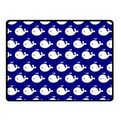 Cute Whale Illustration Pattern Double Sided Fleece Blanket (small)  by GardenOfOphir