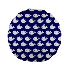 Cute Whale Illustration Pattern Standard 15  Premium Flano Round Cushions by GardenOfOphir