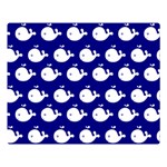 Cute Whale Illustration Pattern Double Sided Flano Blanket (Large)  80 x60  Blanket Front