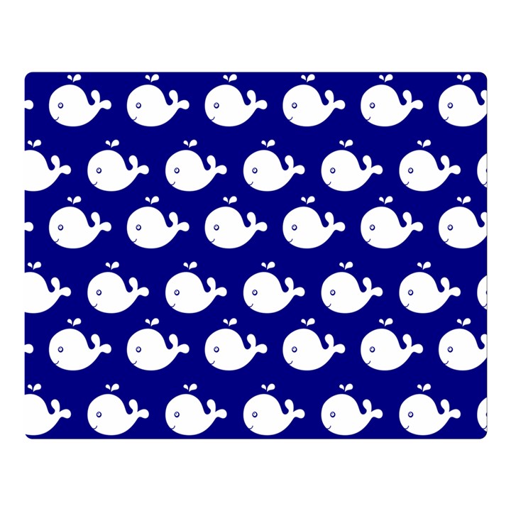 Cute Whale Illustration Pattern Double Sided Flano Blanket (Large) 