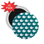 Cute Whale Illustration Pattern 2.25  Magnets (10 pack)  Front