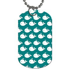 Cute Whale Illustration Pattern Dog Tag (one Side) by GardenOfOphir