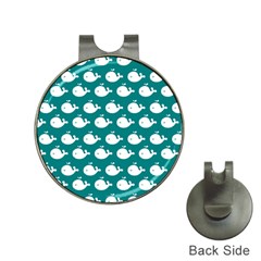 Cute Whale Illustration Pattern Hat Clips With Golf Markers by GardenOfOphir