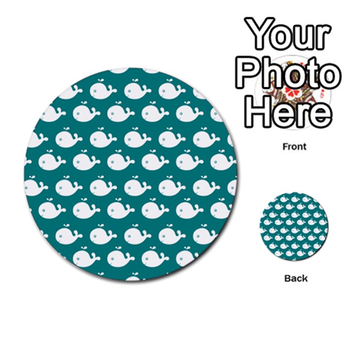 Cute Whale Illustration Pattern Multi-purpose Cards (Round) 