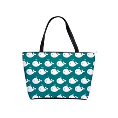 Cute Whale Illustration Pattern Shoulder Handbags by GardenOfOphir