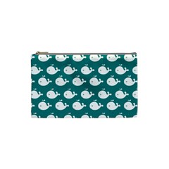 Cute Whale Illustration Pattern Cosmetic Bag (small)  by GardenOfOphir