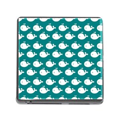 Cute Whale Illustration Pattern Memory Card Reader (square) by GardenOfOphir