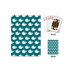 Cute Whale Illustration Pattern Playing Cards (mini) 