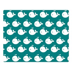 Cute Whale Illustration Pattern Double Sided Flano Blanket (large)  by GardenOfOphir