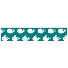 Cute Whale Illustration Pattern Flano Scarf (small)  by GardenOfOphir