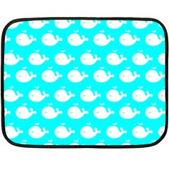 Cute Whale Illustration Pattern Double Sided Fleece Blanket (mini)  by GardenOfOphir