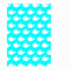 Cute Whale Illustration Pattern Large Garden Flag (two Sides) by GardenOfOphir