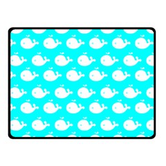 Cute Whale Illustration Pattern Double Sided Fleece Blanket (small)  by GardenOfOphir