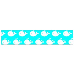 Cute Whale Illustration Pattern Flano Scarf (small)  by GardenOfOphir