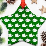 Cute Whale Illustration Pattern Ornament (Star)  Front