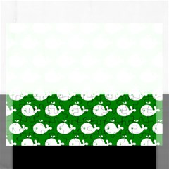 Cute Whale Illustration Pattern Rectangular Jigsaw Puzzl by GardenOfOphir