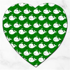 Cute Whale Illustration Pattern Jigsaw Puzzle (heart)