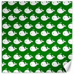 Cute Whale Illustration Pattern Canvas 16  X 16   by GardenOfOphir